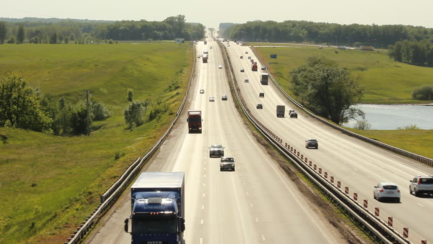 trucks on road