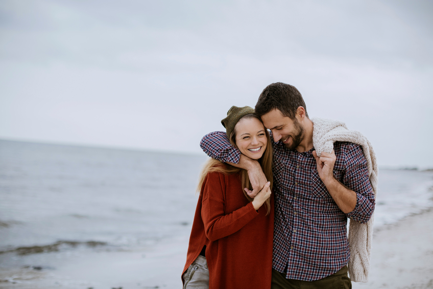 Young couple at the beach